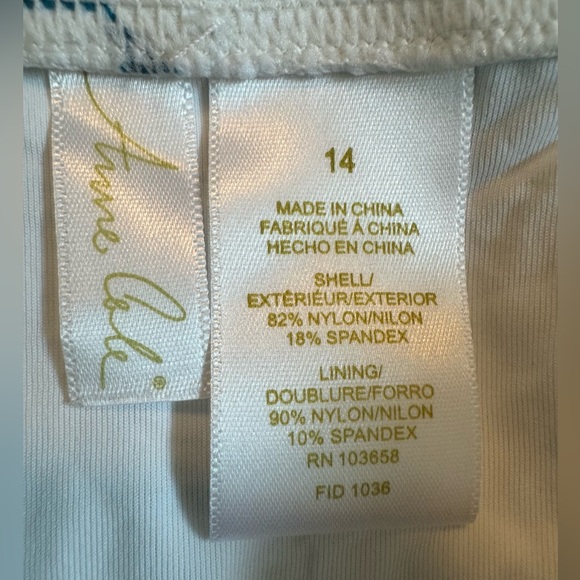 Anne Cole rash guard swimsuit with open back and high neck size 14. NWOT - Picture 5 of 12